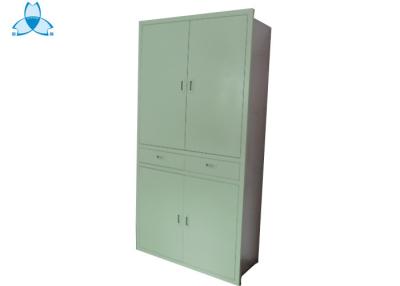 China Two Drawer Hospital Medicine Cabinet Thin - Rimmed Without Half Glass Door for sale