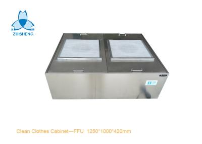 China SS304 Fan Filter Unit Class 100 Clean Clothes Cabinet Laminar Flow Hood FFU On The Top for sale