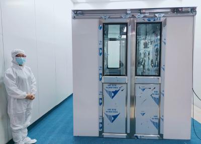 China 100 Class Cleanroom Air Shower With Auto Double Leaf Sliding Doors for sale