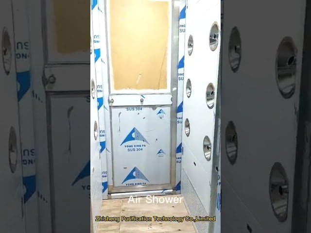 Clean Room Air Shower For One Person,Single-leaf Swing doors, 2-side blowing