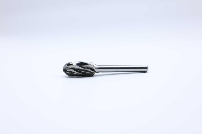 SC Shape Aluminum Cut Burr - side profile demonstrating cutting edge design and construction