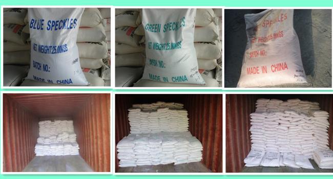 Factory price blue speckles sodium sulphate base colorful speckles in detergent powder