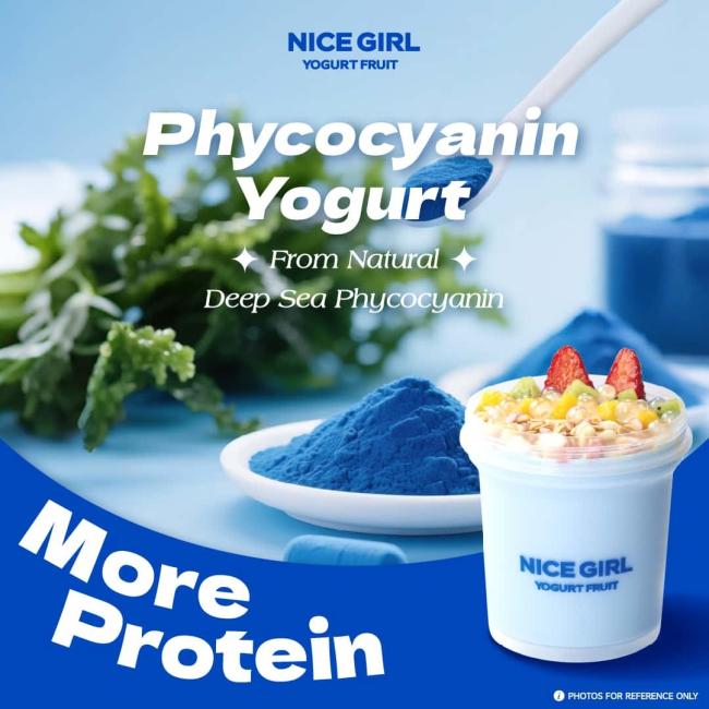 NICE GIRL brand yogurt packaging and presentation