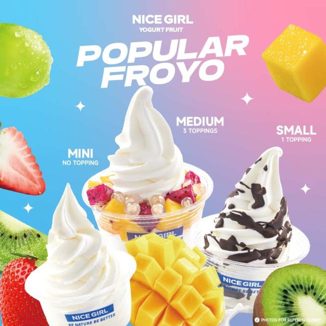 Close-up of NICE GIRL premium froyo product