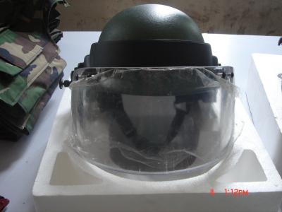 China Aramid Bullet-proof Helmet with Visor 2cm NIJ IIIA for sale