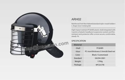 China hot sale ABS anti-riot helmet for police and military with visor European ARH02 for sale