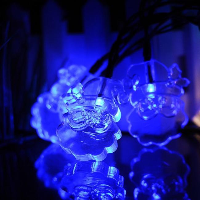 Outdoor Santa Christmas Party Decoration Lamps 20LED Solar String Lights