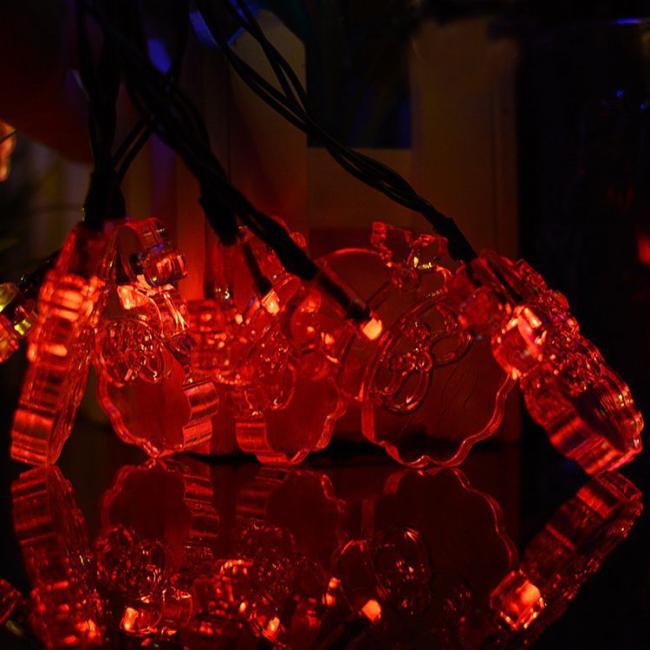 Outdoor Santa Christmas Party Decoration Lamps 20LED Solar String Lights
