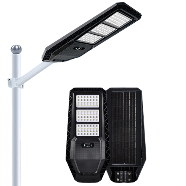 Solar street light with wide beam angle