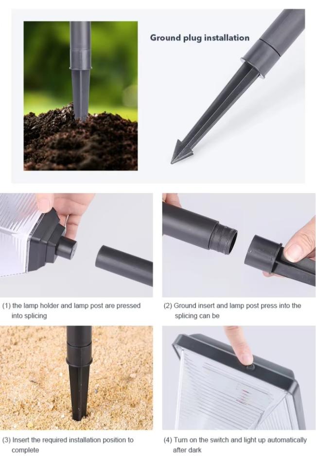 Installation steps for lawn lamps