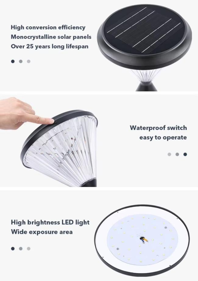 Solar lawn light details