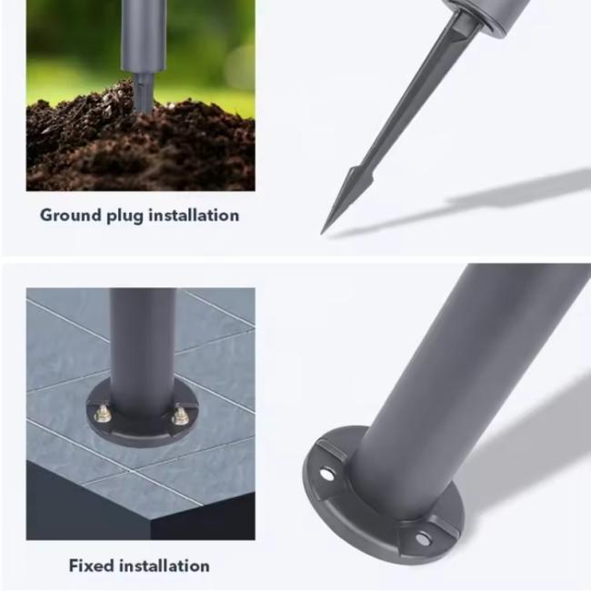 Lawn light installation modes