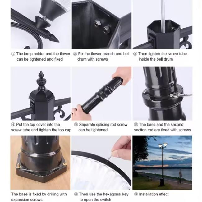 solar garden light installation