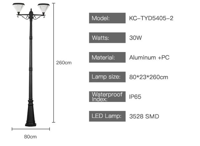 solar garden light parameter