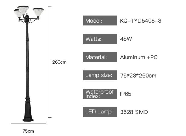 solar garden light parameter