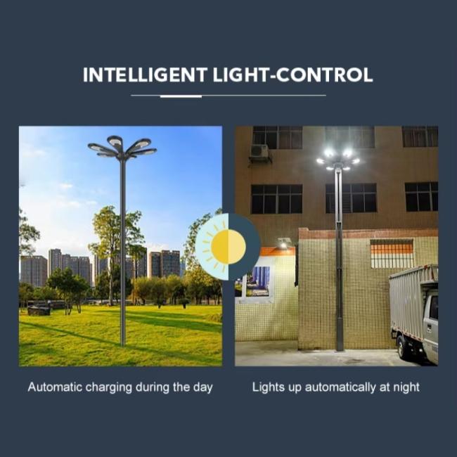 solar garden light intelligent light control