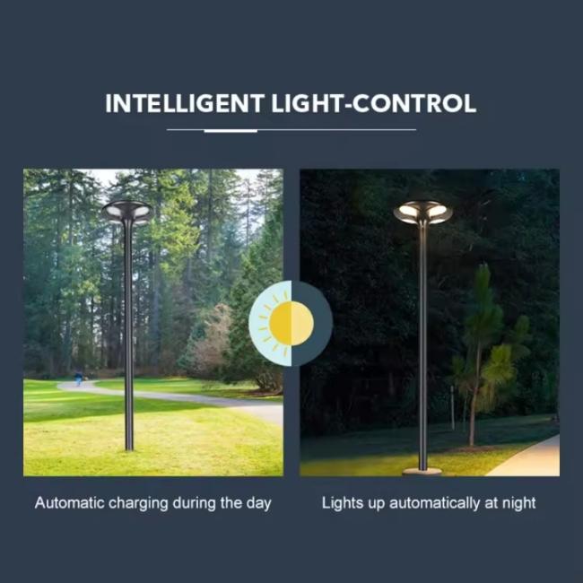 solar garden light intelligent light control