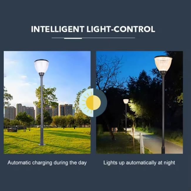 solar garden light intelligent light control