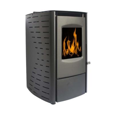 China 80kg Biomass Wood Burner 1.8kg/H Fuel Wood Pellet Heater for sale