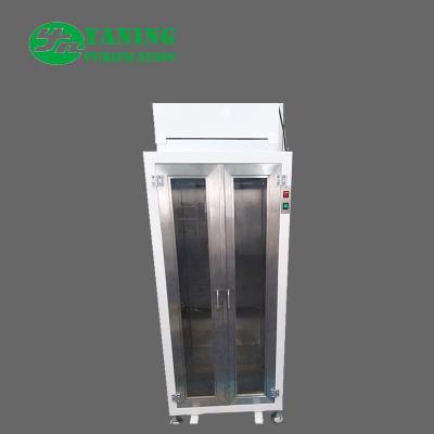 China Laminar Air Flow Clean Room Garment Cabinet With Transparent Glass Door for sale