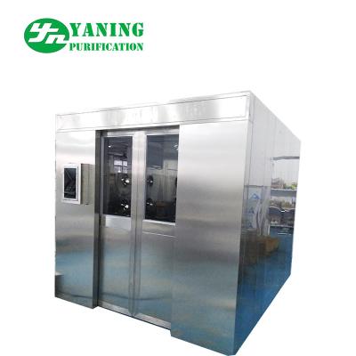 China Automatic Control Air Shower Pass Gate with Facial Fingerprint Reader for class 10000 clean room for sale