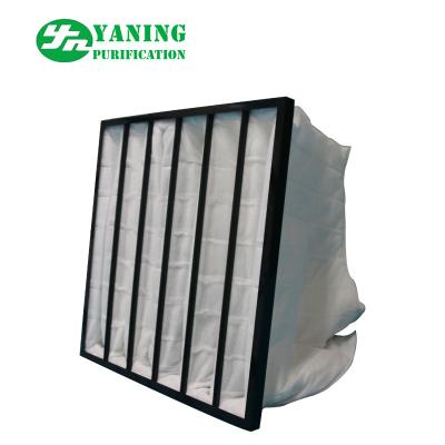China Del bolso marco plástico blanco del filtro de aire pre con los bolsillos de las telas no tejidas en venta