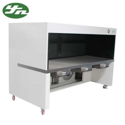 China Horizontal Laminar Clean Bench Airflow Hood Powder Coating Steel For Three Person for sale