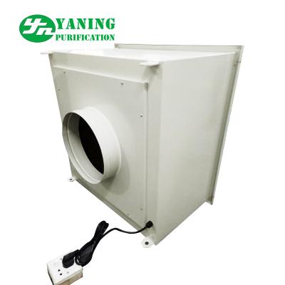 China Caja de acero H13-U15 de Hepa de la unidad de filtrado del ventilador de la capa del polvo de BFU de poco ruido con la fan en venta