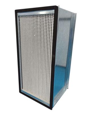 China Galvanized Steel Frame HEPA Air Filter 1000m³/h Air Volume With Aluminum Foil Separater for sale