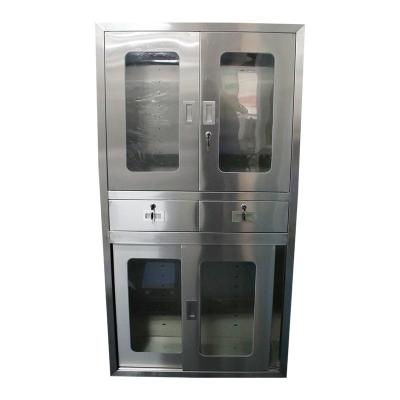 China Hospital Furniture Instrument Stainless Steel Medical Cabinet With Solid Structure for sale