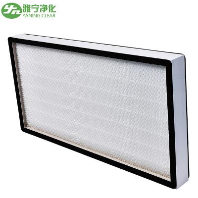 China YANING Laminar Flow Hood Terminal Housings Cleanroom Best Filtration Fiberglass 99.995% 0.3micron H13 H14 Hepa Filter for sale