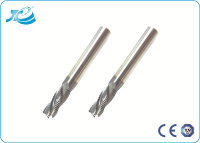 China Tungsten Carbide Roughing Three Flute End Mill HRC 55 / 60 / 65 for sale