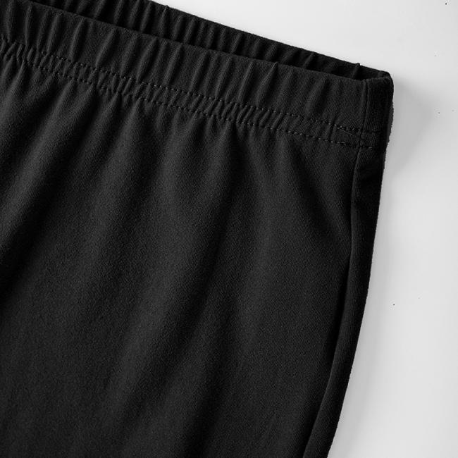 Button closure cotton two-piece shorts set back view