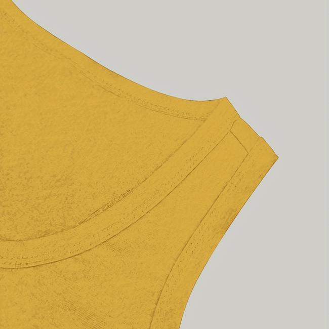 Distressed vintage sleeveless t-shirt worn view
