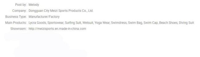 One-Piece Diving Suit for Men′s &3mm Sportswear