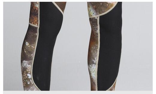5mm High-Elastic Camo Neoprene Spearfishing Wetsuit with Hoodie