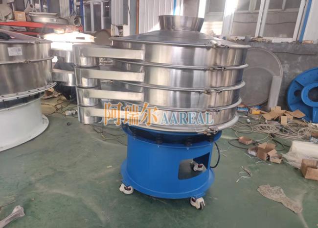 1000mm 3-deck Portable Stainless Steel Rotary Vibrating Screen for Table Salt