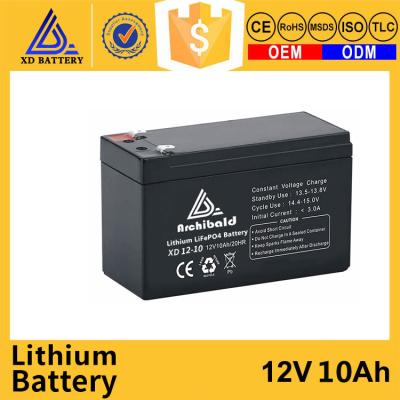 China 9000 Cycle Life 12v 10ah Lithium Ion RV Battery With Bms  replacement for sale