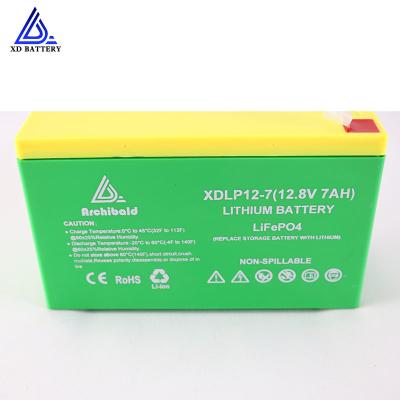 China XDLP12-7 Deep Cycle 12v 7ah Lithium Ion Battery For RV Battery Car Yacht Party for sale
