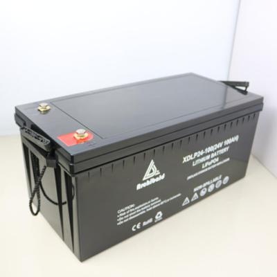 China 100ah Deep Cycle Solar 24 Volt Lithium Marine Batteries With Smart BMS for sale