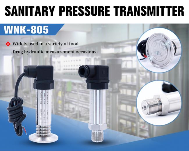 4-20mA Output Food Grade Sanitary Flush Diaphragm Hygienic Industrial Pressure Transmitter
