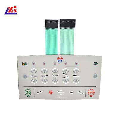 China Embossed Screen Printing PCB Keypad LED Membrane Switch for sale