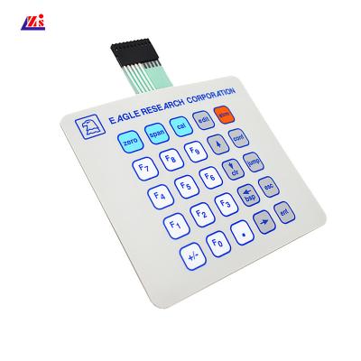 China Embossed Button PET Circuit Membrane Switch With LED for sale