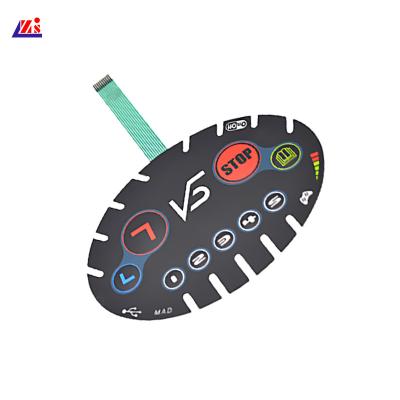 China Scratch Resistant Push Button Flat Membrane Switch for sale