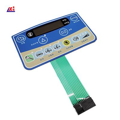 China Square Embossed Button Membrane Switch Panel For Medical Instrument for sale