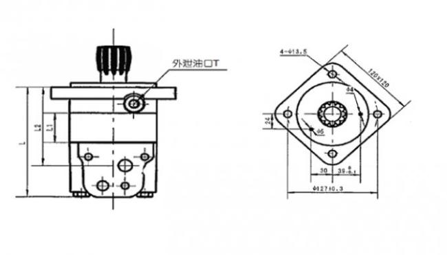 No Bearing Rotor Stator Hydraulic Motor 106 Series Steady Operation