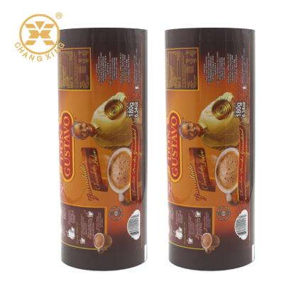 China Smoothie Stick Food Sachet Roll Stock Film Packaging Laminated Coffee snack Roll stock for sale