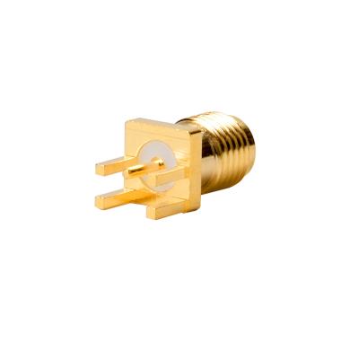 China Gold Plated Female Connector Straight For PCB Mounting Wifi Antenna Connector for sale