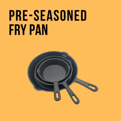 China 6/8/10 pulgada el hogar de Pan With Long Handle For de la sartén del arrabio y al aire libre en venta