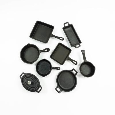 China OEM ODM Cast Iron Frying Pre Seasoned Pan Grill Pan Set BSCI for sale